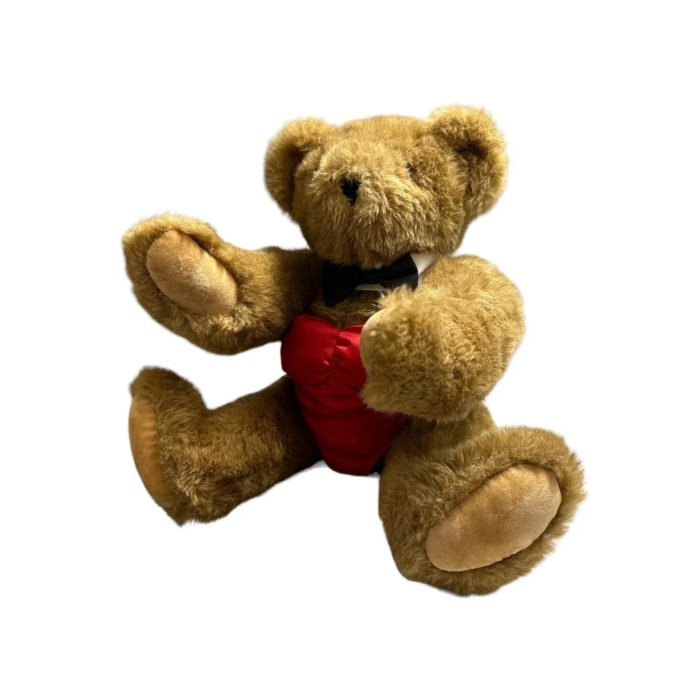 Authentic Vermont Teddy Bear With Moveable Limbs And Head Handmade In Vermont